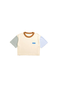 Cream Colourblock Tee