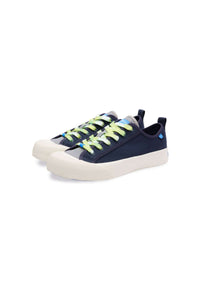 lace:colourblock navy-lime tie dye flat lace